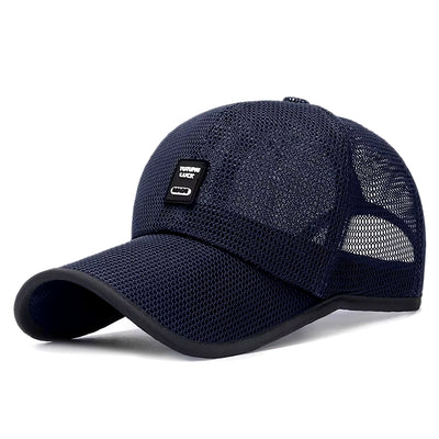 Men Women Quick-Dry Sports Baseball Cap Snapback Sunhat Mesh Patchwork Outdoor Hiking Running Hip Hop Baseball Hats Casquette