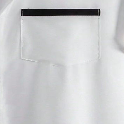 Summer New Men's Color Matching Fashion Short Sleeve Shirt