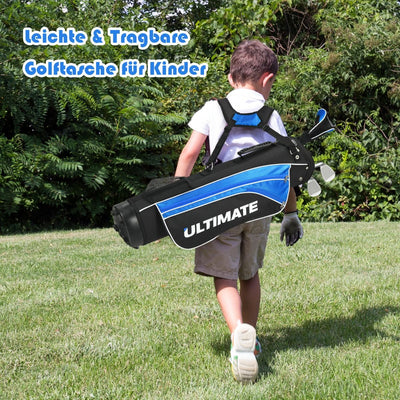 5-Teiliges Kinder Golfschläger Set Mit Fairway Holz Eisen 7, 9 & Putter Mit Standtasche Für Junior Von 11-13 Jahren