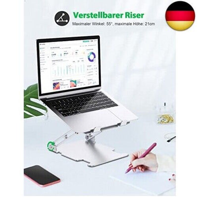 Aluminum Ergonomic Laptop Stand with Ventilation - Robust Design
