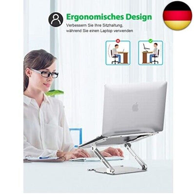 Aluminum Ergonomic Laptop Stand with Ventilation - Robust Design