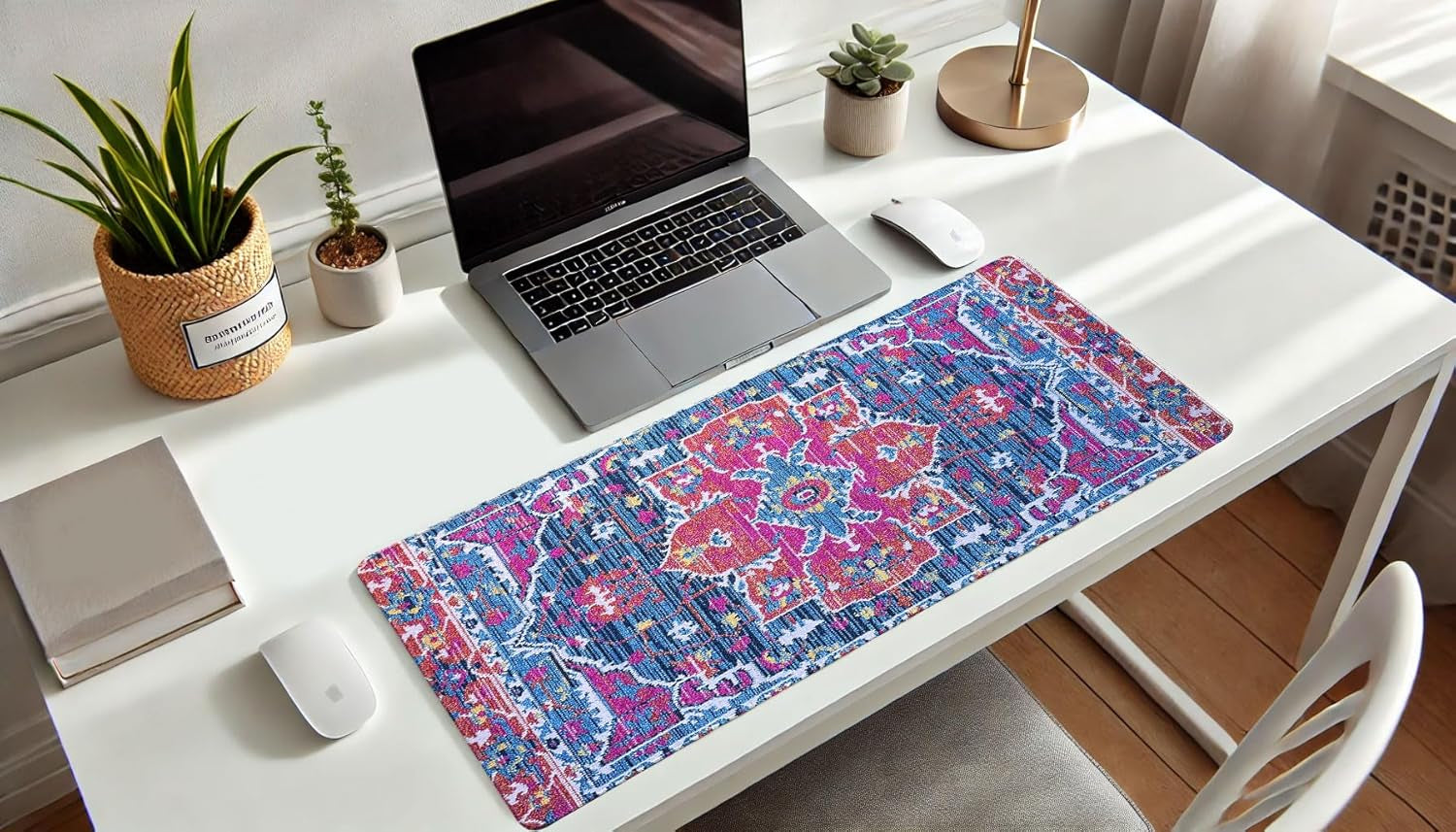 French Koko Large Desk Pad Protector, 78.7 x 38.1 cm, Cute Desk Decor, Laptop Mat, Writing Pad, Office Mouse Pad, Home Office Accessory, Mouse Pad (Paisley Dreams)