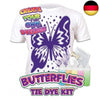 Splat Planet T-Shirt Schmetterling Tie Dye Kit, Fünf Farben Stoff Textilfarbe,