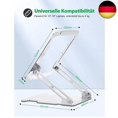Aluminum Ergonomic Laptop Stand with Ventilation - Robust Design