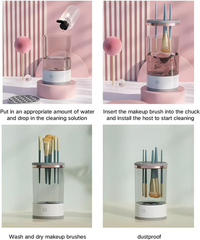 Make up Pinselreiniger Trockner, Make up Pinsel Reiniger, Pinselreiniger, USB Automatische Tiefenkosmetik Reinigungsgerät Make up Pinselwerkzeug Für Aller Größen